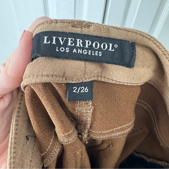 Liverpool Brown Women's Suede Pants - Picture 5 of 9